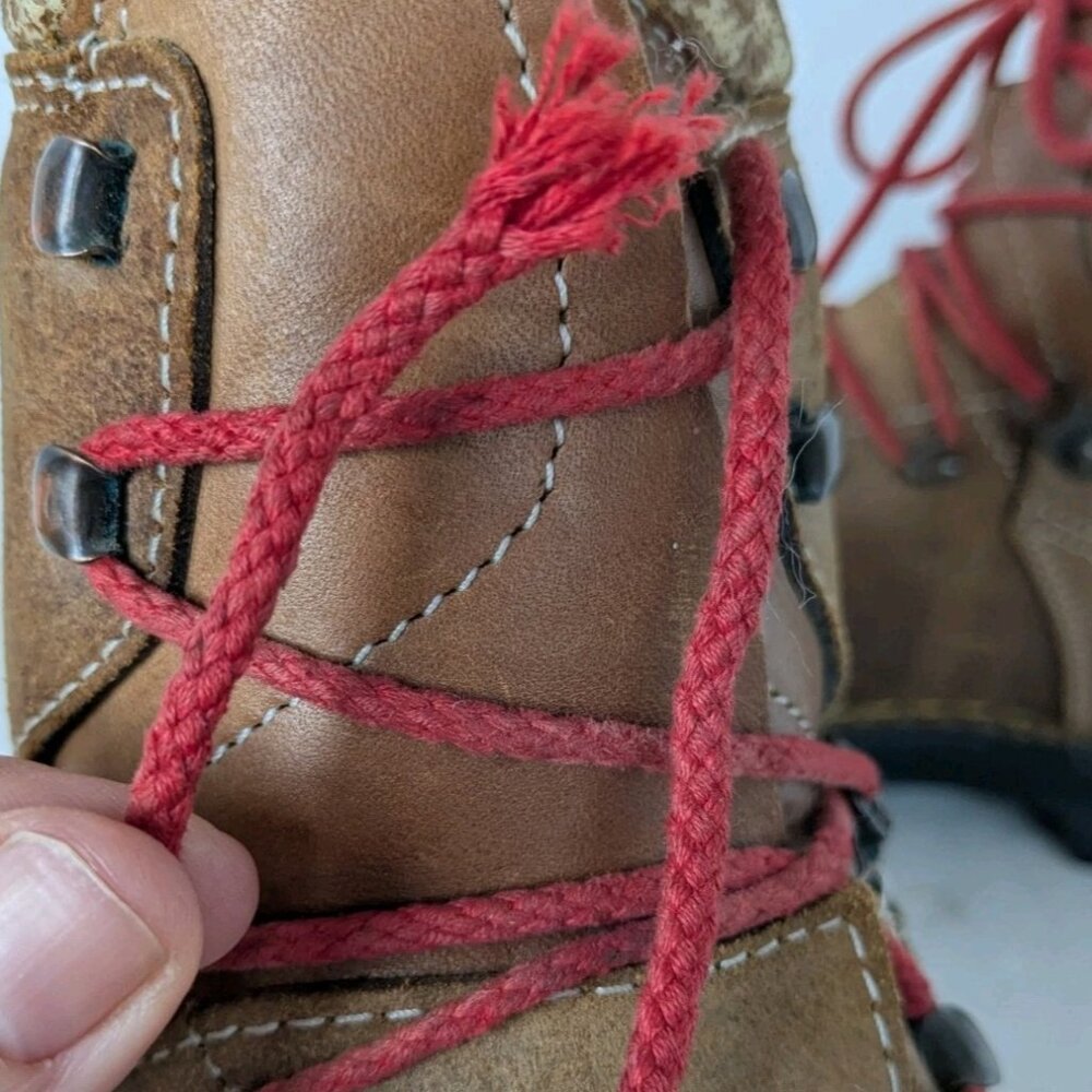 Vintage Dachstein Austria Hiking Boots EU 42 US 9 Vibram Italy Resoled w/ Liners - Picture 11 of 16